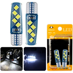 T10 Park Plaka Tavan Iç Aydınlatma Ampul 10 LED Dipsiz W5W 194 6500K Beyaz Güçlü Işık
