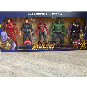 My Bebish Oyuncak 5li Figür Seti Ironman Captan Amerika Spiderman Hulk Thanos Figürleri 5li Set