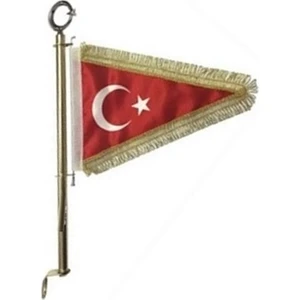 Emin Motor Flama ( Makam Bayrağı ) Üçgen Sarıpüsküllü