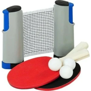 Tenis Masası Filesi Portatif Masa Tenis Filesi 150 cm 2 Raket + 3 Top Pinpon Seti