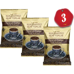 Nuri Toplar 3 Adet Gerçek Geleneksel Türk Kahvesi 300 gr