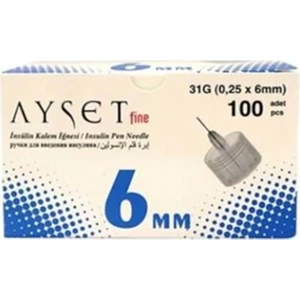 6mm Insülin Kalem Iğnesi 100 Adet