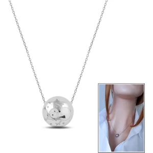 Rams Gümüş Gümüş Porselen Küreli Kardan Adam Sırlı Kolye