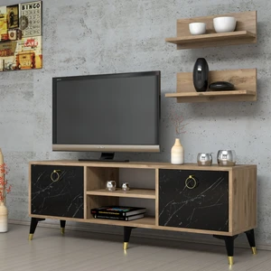 Mobilya 138 cm Tv Ünitesi Çam-Mermer Desen