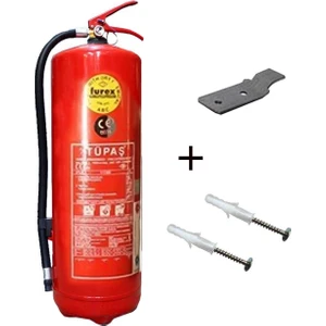 KKDAVM 6KG TÜPAŞ YANGIN TÜPÜ, ASKI APARATI, DÜBEL VİDA 3LÜ SET