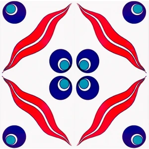 Kütahya Hedef Çini AC07 20 x 20 Dekoratif Çini