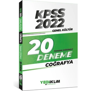 Yediiklim Yayınları 2022 KPSS Genel Kültür Coğrafya Tamamı Çözümlü 20 Deneme Sınavı
