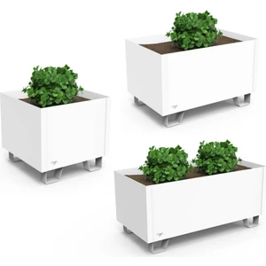Ayaklı Metal Saksı 3 Parça Set