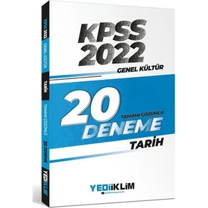 Yediiklim Yayınları 2022 KPSS Genel Kültür Tarih Tamamı Çözümlü 20 Deneme Sınavı
