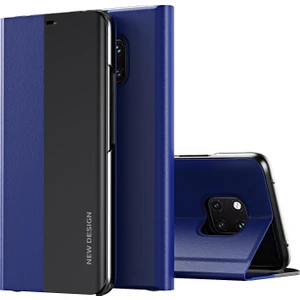 Huawei Mate 20 Pro İçin İnce Flip Deri Manyetik Kılıf Lacivert (Yurt Dışından)