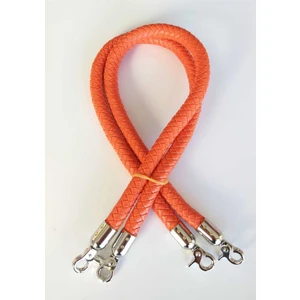 Angel Çanta Aksesuar Örme Çanta Sapı Uzun Turuncu Renk Gümüş Metal