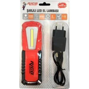 RC0027 240 Lümens Şarjlı LED El Feneri El Lambası Mıktanıslı