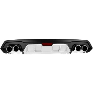 Fetih Oto Honda Civic Fc5 Arka Tampon Difüzör 2016 - 2021 Gri Renk 4 Egzoz