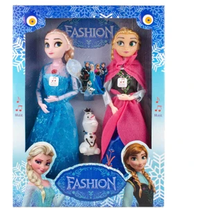 Frozen Elsa Elbiseli Oyuncak Bebek Seti Büyük Boy Müzikli