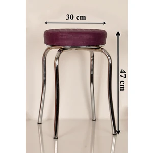 Yılmaz Masacılık 3 Lü Mor Mutfak Tabure Metal Tabure Profil Tabure Istiflenebilir