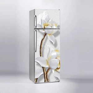 Sticker Art Buzdolabı Sticker Kaplama Dolap Kaplama Etiketi 3D Çiçek Dekor