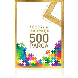 Puzzle puzzle ve Yapboz Çerçevesi 500 Parça Için Ebat 48CMX34CM Altın Sarısı (Gold)