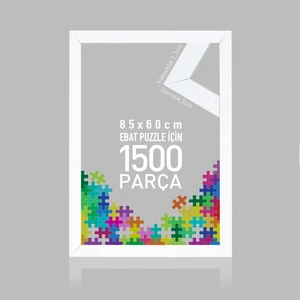 Puzzle puzzle ve Yapboz Çerçevesi 1500 Parça Için Ebat 85CMX60CM Beyaz