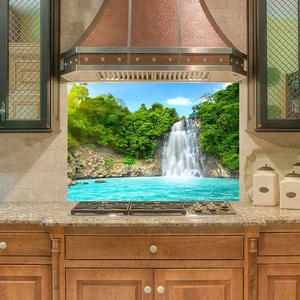 Sticker Art Mutfak Duvar Tezgah Arası Ocak Arkası Sticker Kaplama Şelale