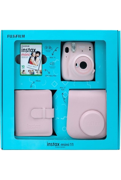 Fujifilm Instax Mini 11 Kare Albümlü Pembe Box