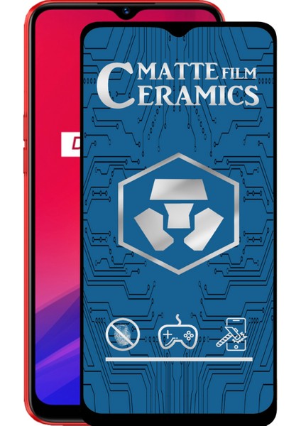 Caseworld Realme C3 Tam Kaplayan Mat Seramik Nano Esnek Ekran Koruyucu Cam