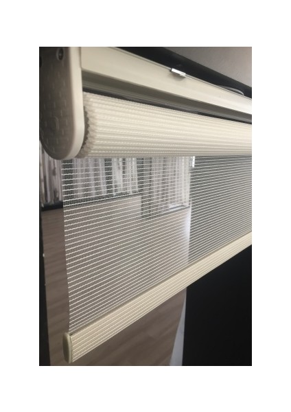 Tül Stor Perde Fitilli Çizgili Ekru Renkli Modern Salon Oturma Odası fırsatları