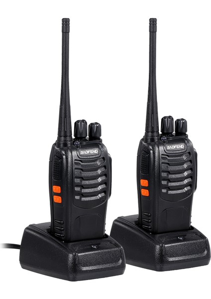 BF-88E Uhf 16 Kanal PMR 2 Adet Fm Alıcı Verici - Siyah (Yurt Dışından)