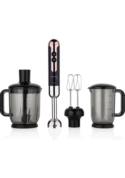 Mia Mega Siyah Rosegold Deluxe Blender Set