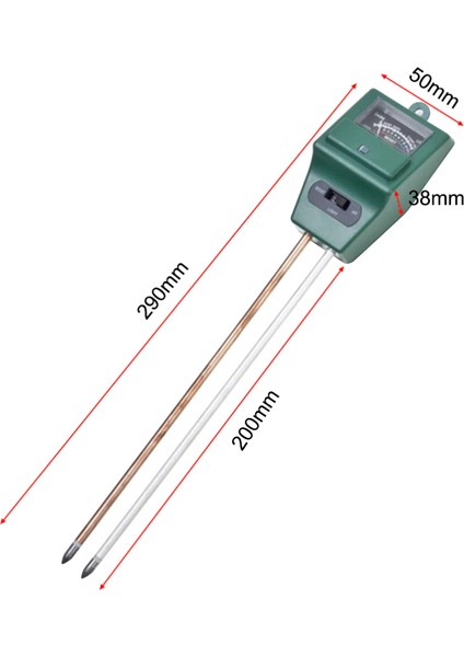 Zauss 3lü Toprak Ph Ölçer Nem Ölçer Işık Ölçer Pilsiz Toprak Test Aleti