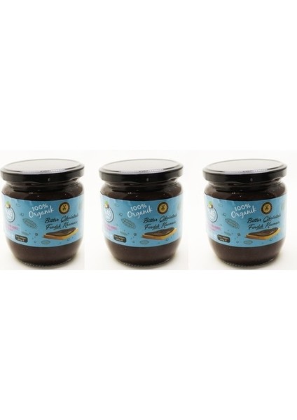Sürülebilir Gerçek Bitter Çikolatalı Fındık Kreması 3 x 400 gr