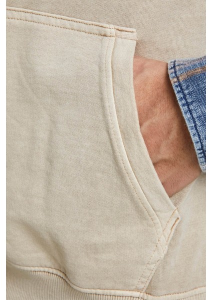 Erkek Eskitme Kapüşonlu Sweatshirt - 12174457