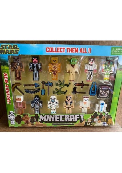 Minecraft 23 Parça Aksesuarlı -Yeni Star Wars Serisi Oyuncak Minecraft Star Wars Figürleri Set