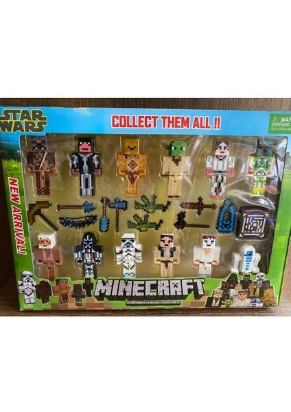 Minecraft 23 Parça Aksesuarlı -Yeni Star Wars Serisi Oyuncak Minecraft Star Wars Figürleri Set
