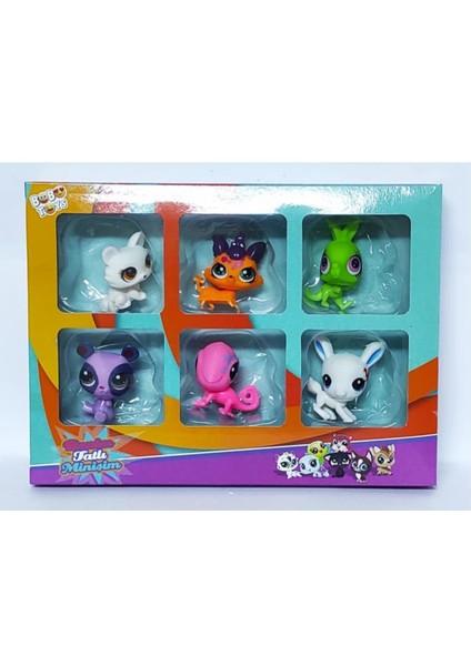 Miniş Oyuncak Miniş Hayvanlar 6 Lı Oyuncak Set