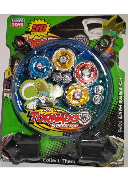 Metal Fushion Tornado Beyblade 4'lü Arenalı Oyuncak Set