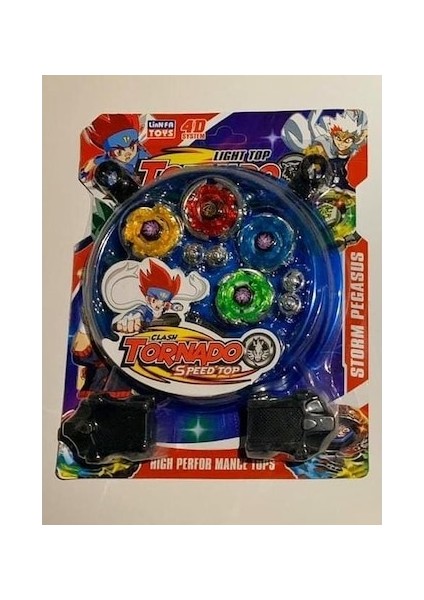 Tornado Beyblade Metal Işıklı Sahalı Arenalı 4'lü