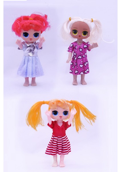 3 Lü Bebek Seti Surprise Sisters Bebekler