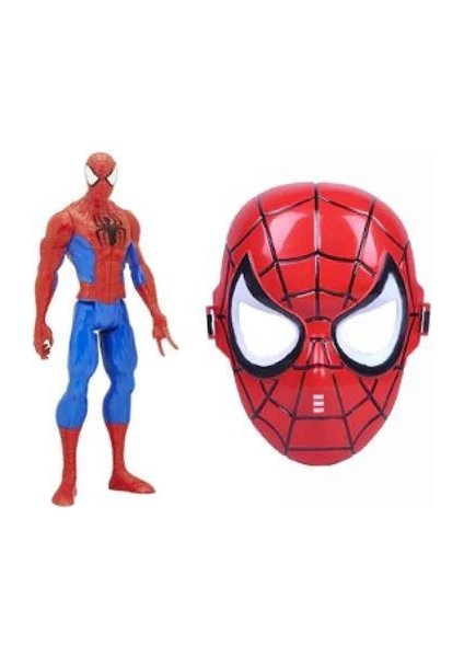 Örümcek Adam Spiderman Işıklı Sesli Oyuncak 30 cm ve Işıklı Maske
