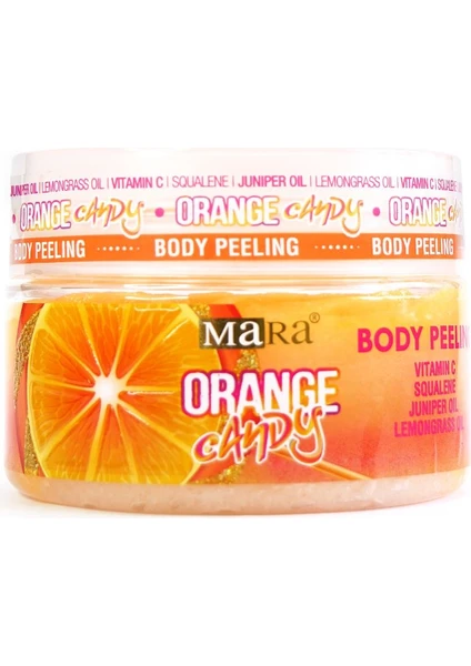 Orange Candy Değerli Yağlar Içeren Portakal Şekeri Vücut Peeling 300GR