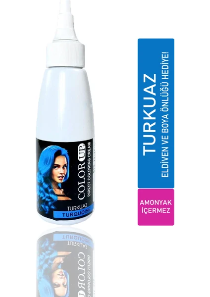 Color Up Yarı Kalıcı Saç Boyası Turkuaz Mavi 120ML. DEPASET1090