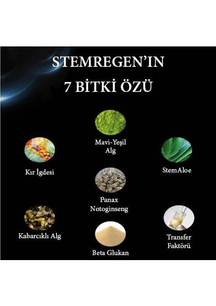 Mavi-Yeşil Alg ve Notoginseng Içeren Kök Hücre Geliştirici Gıda Takviyesi – 1 Aylık 60 Vegan Kapsül