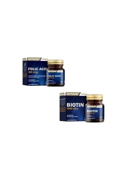 Anne Adayları Için Folik Asit 400 Mcg + 5000 Mcg Biotin