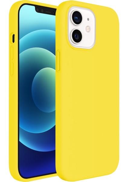 Buff iPhone 12 Mini Rubber S Kılıf Yellow