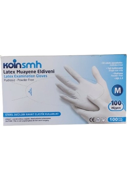 Latex Pudrasız Eldiven 100 Adet