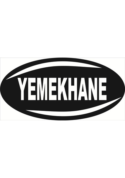 Yangın Siyah Beyaz Takımınızın Renklerinde Kısım Yemekhane Yazılı 15X30 cm B-25