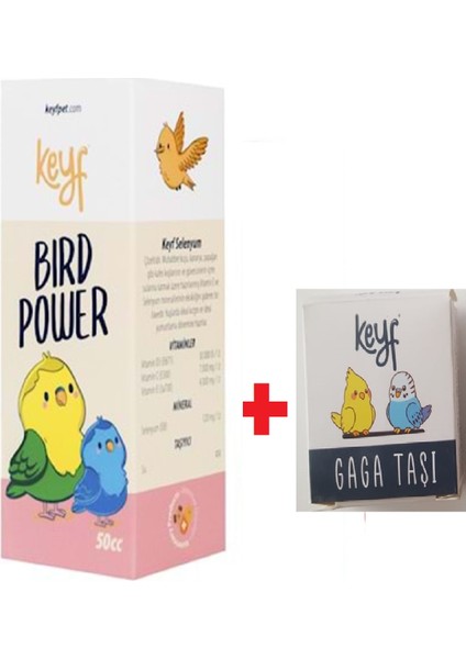 Bırd Power 50 Cc( Kuşlarda Ideal Kızgın ve Ideal Yumurtlama Dönemine Hazırlar) + Keyf Gaga Taşı