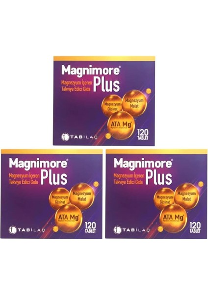 Tab Magnimore Plus 120 Tablet x 3 Adet