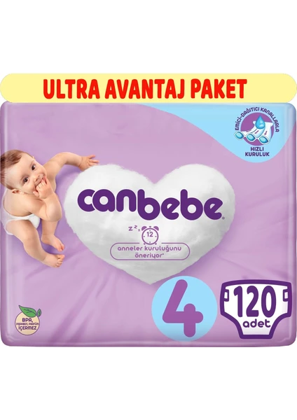 Bebek Bezi Ultra Avantaj Paketi 4 Beden 120' li