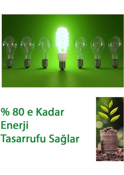 23W Mini Spiral Enerji Tasarruflu Ampul - Sarı Işık - 10'lu Paket