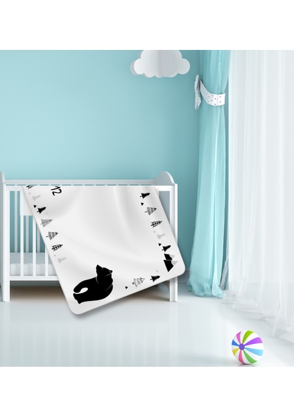 Bebek Hediyesi Aylık Anı Battaniyesi, Hediyelik Erkek Kız Yeni Doğan Baby Shower Doğum Hediye Seti indirimleri